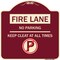 Signmission Fire Lane No Parking Keep Clear All Times Heavy-Gauge Aluminum Sign, 18" x 18", BU-1818-24004 A-DES-BU-1818-24004 - alternate 1